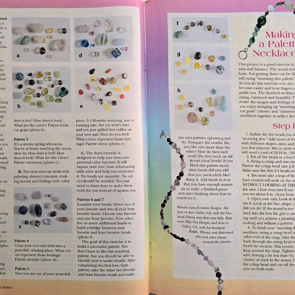 Bead And Button Magazine April 1998 Brick Stitch Sculpturs To Weave - Picture 6 of 16